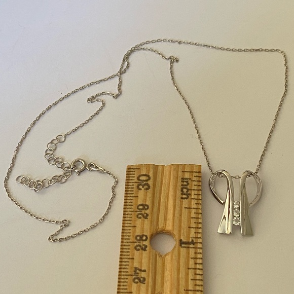 💎Clear real topaz stones 925 silver necklace - Picture 2 of 5